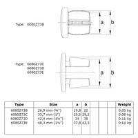 Doos Inslagdop Metaal - zwart-E / 48,3 mm (120 stuks)